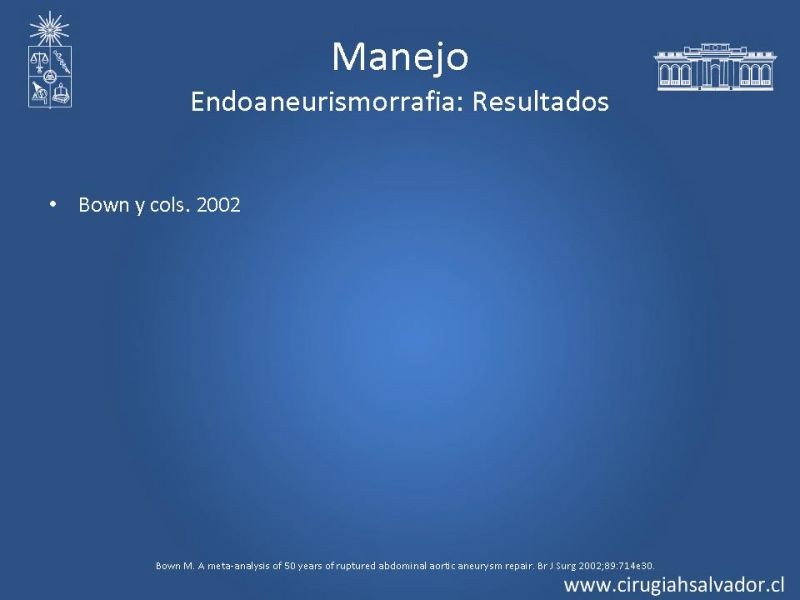 Diapositiva 24 de Aneurisma Aórtico Abdominal Roto