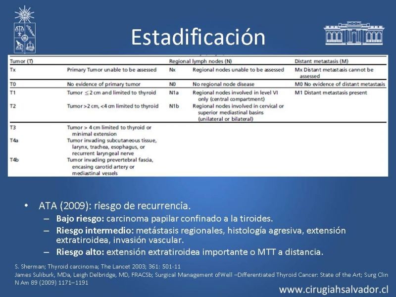 Diapositiva 8 de Cáncer diferenciado de tiroides