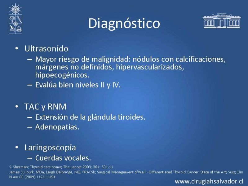 Diapositiva 7 de Cáncer diferenciado de tiroides
