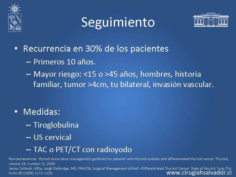 Diapositiva 16 de Cáncer diferenciado de tiroides