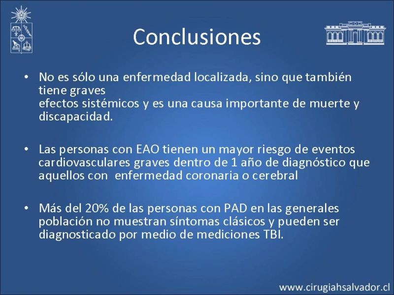 Diapositiva 24 de Enfermedad Arterial Oclusiva: Clínica, diagnóstico y pronóstico