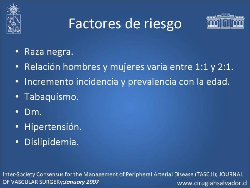 Diapositiva 4 de Enfermedad Arterial Oclusiva: Clínica, diagnóstico y pronóstico
