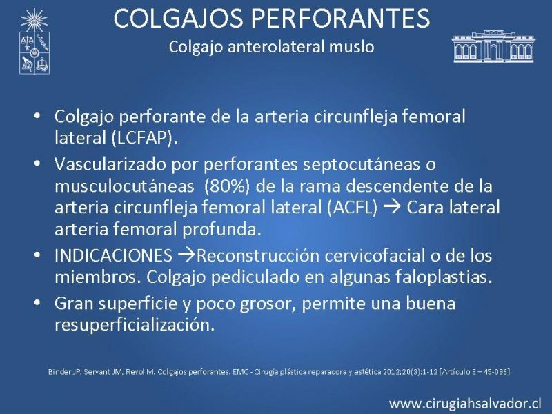 Diapositiva 20 de Colgajos perforantes: Anatomía-usos