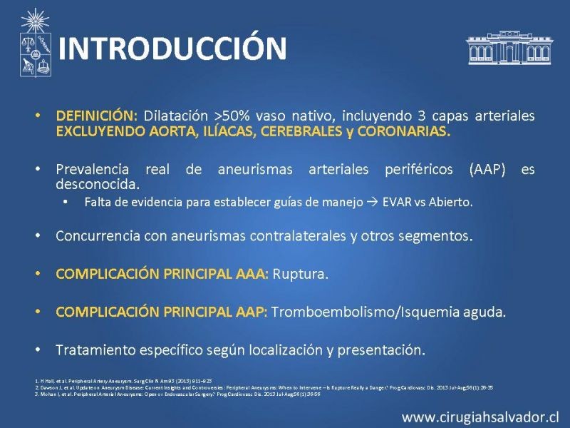 Diapositiva 1 de Aneurismas periféricos