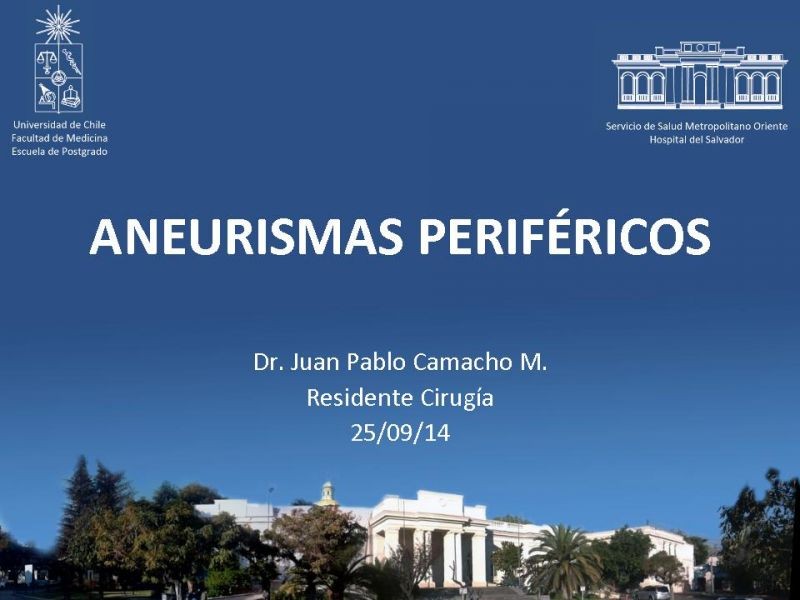 Diapositiva 19 de Aneurismas periféricos