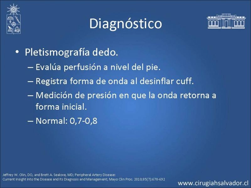 Diapositiva 11 de Enfermedad Arterial Oclusiva: Clínica, diagnóstico y pronóstico