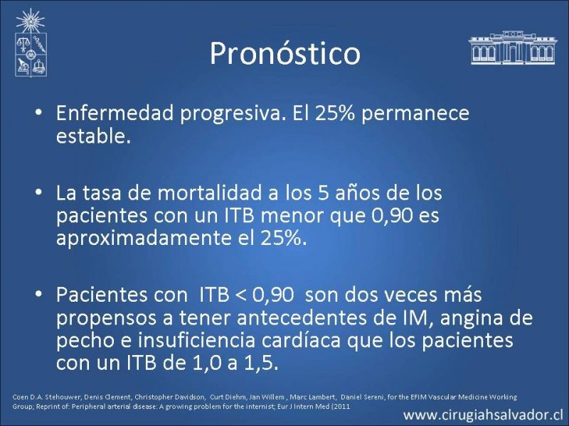 Diapositiva 19 de Enfermedad Arterial Oclusiva: Clínica, diagnóstico y pronóstico