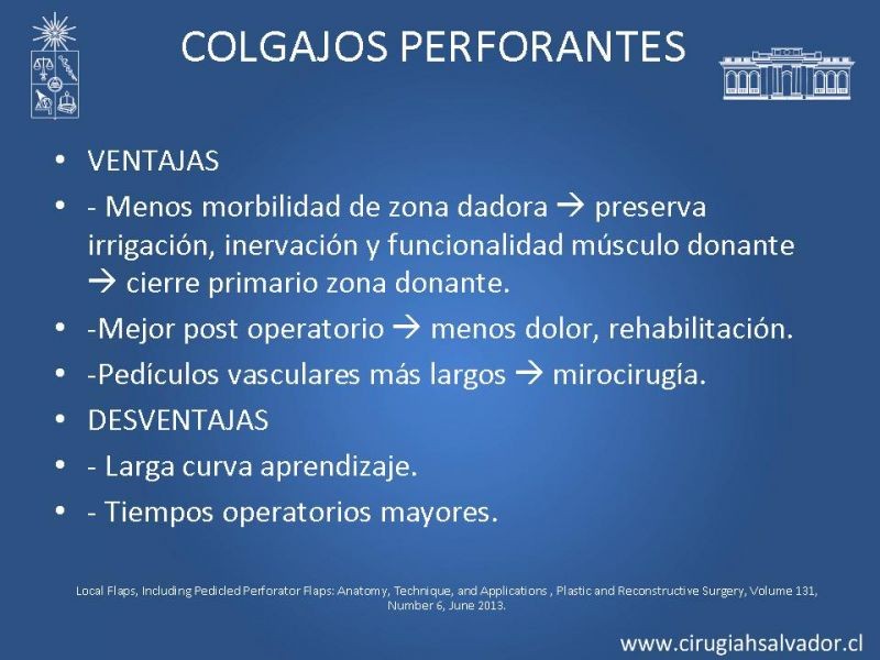 Diapositiva 44 de Colgajos perforantes: Anatomía-usos