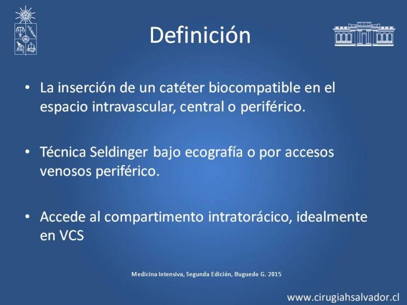 Diapositiva 3 de Accesos Vasculares Centrales