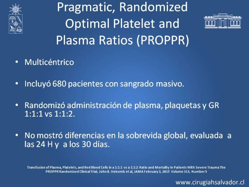 Diapositiva 14 de Transfusiones en trauma