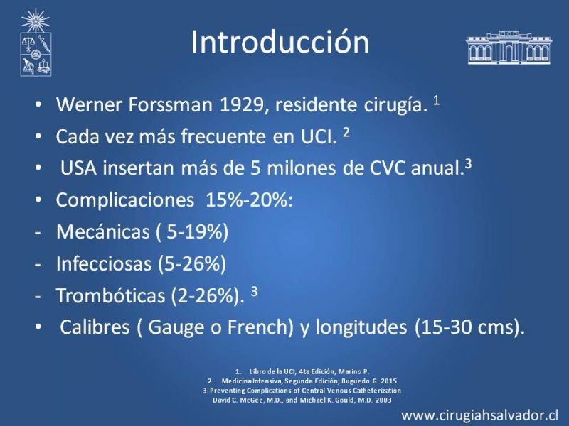 Diapositiva 2 de Accesos Vasculares Centrales