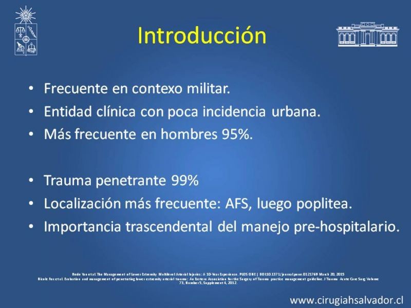 Diapositiva 1 de Trauma Arterial de EEII