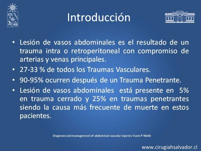Diapositiva 1 de Lesiones Arteriales de Aorta abdominal e Iliacas 