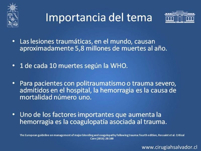 Diapositiva 1 de Transfusiones en trauma