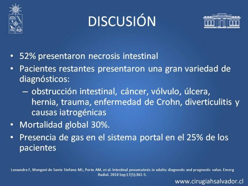 Diapositiva 37 de Neumatosis Intestinal