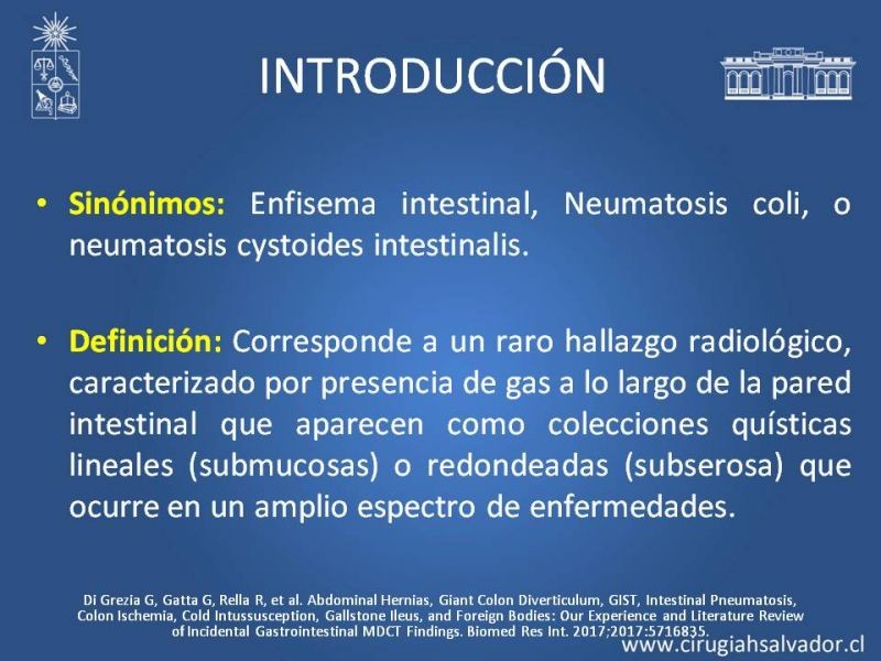 Diapositiva 1 de Neumatosis Intestinal