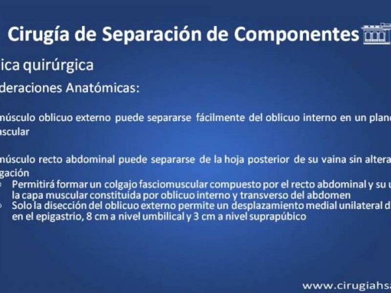Diapositiva 17 de Cirugía de Separación de Componentes