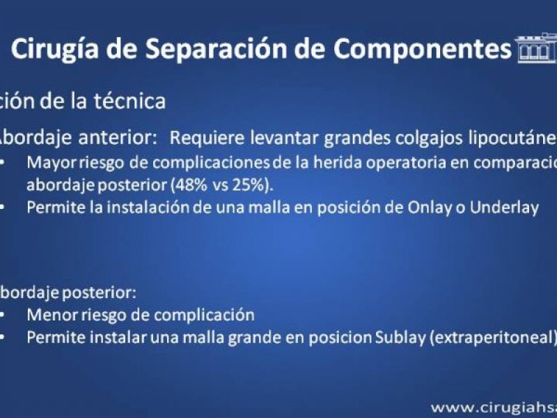 Diapositiva 22 de Cirugía de Separación de Componentes