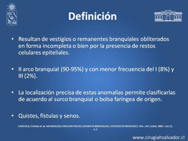 Diapositiva 1 de Quistes Branquiales