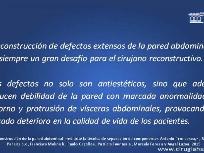 Diapositiva 5 de Cirugía de Separación de Componentes