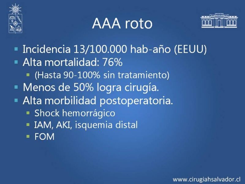 Diapositiva 3 de Aneurisma aórtico abdominal roto