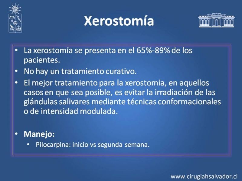 Diapositiva 10 de Complicaciones de la Radioterapia en  Cabeza y Cuello