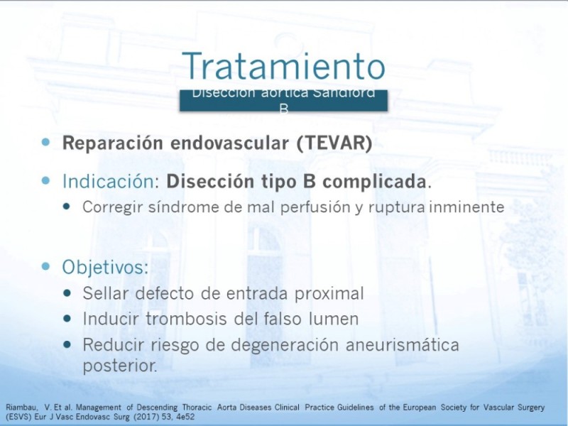 Diapositiva 14 de Manejo de disección aórtica tipo B