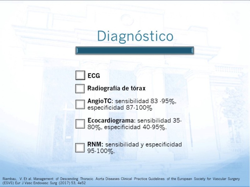 Diapositiva 8 de Manejo de disección aórtica tipo B
