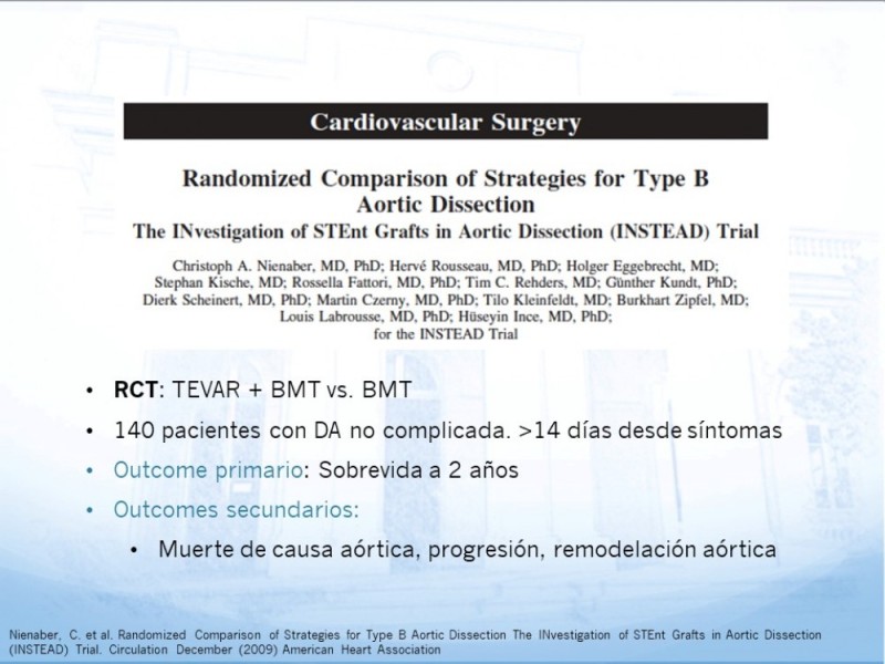 Diapositiva 17 de Manejo de disección aórtica tipo B