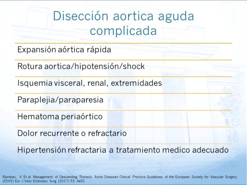 Diapositiva 7 de Manejo de disección aórtica tipo B