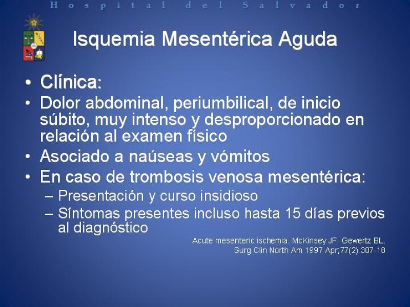 Diapositiva 16 de Isquemia Mesentérica Aguda