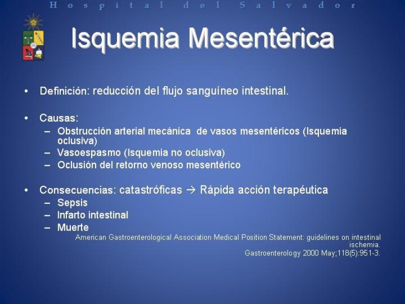 Diapositiva 1 de Isquemia Mesentérica Aguda