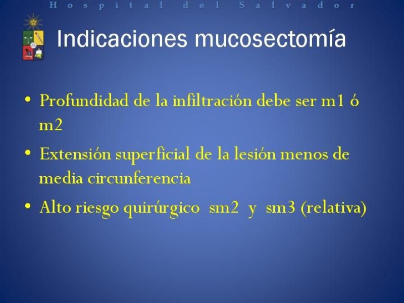 Diapositiva 21 de Mucosectomía Endoscópica en Cáncer Esofágico Superficial y Rol de la Endosonografía