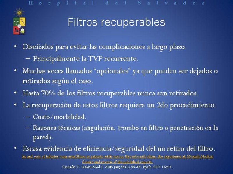 Diapositiva 5 de Filtro de vena Cava