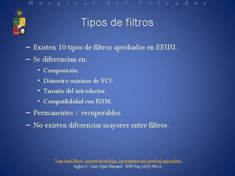Diapositiva 3 de Filtro de vena Cava