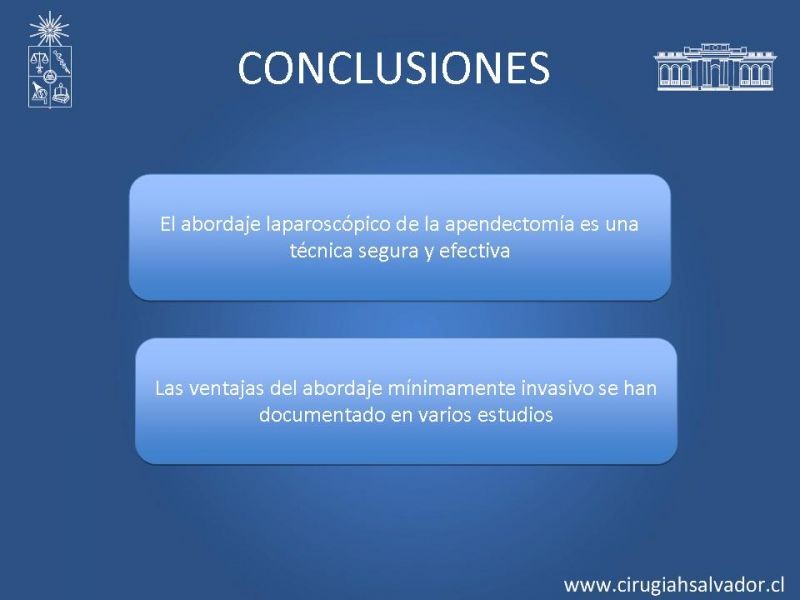 Diapositiva 39 de Apendicectomía: Abierta vs Laparoscópica 