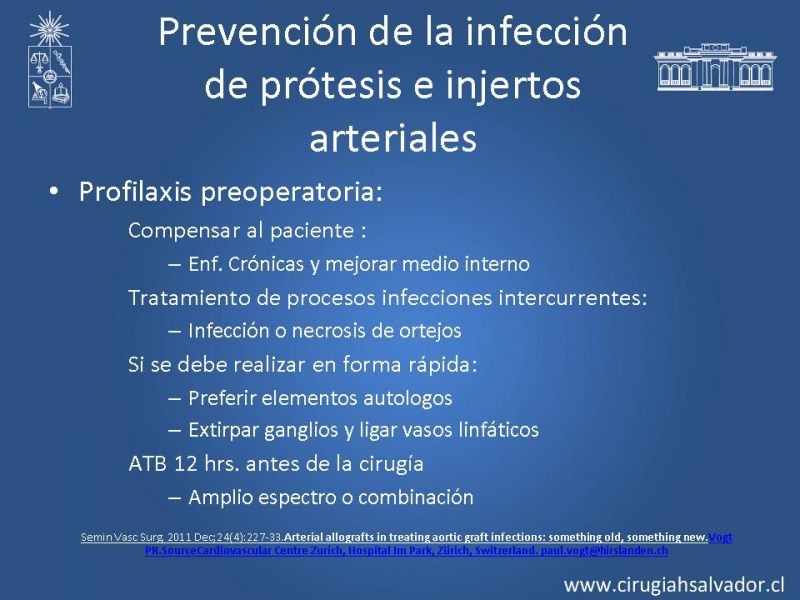 Diapositiva 22 de Infección de prótesis vasculares 