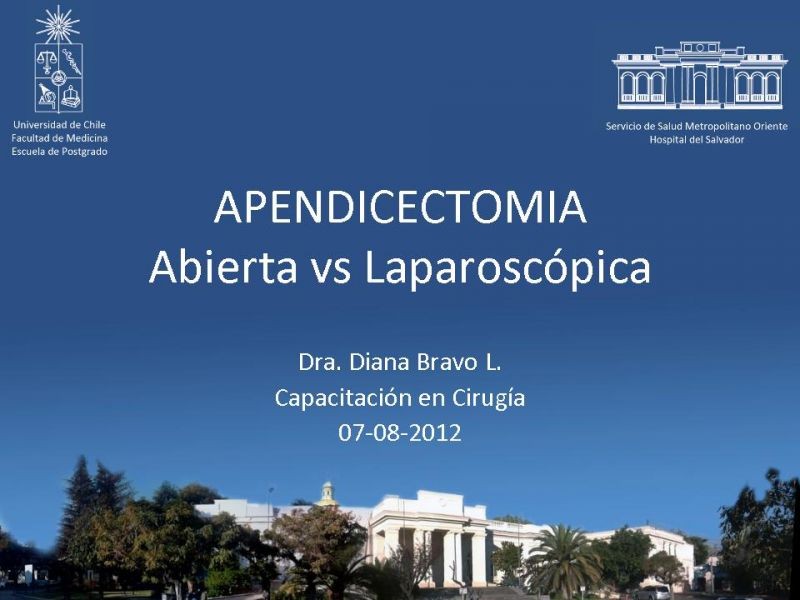 Diapositiva 41 de Apendicectomía: Abierta vs Laparoscópica 