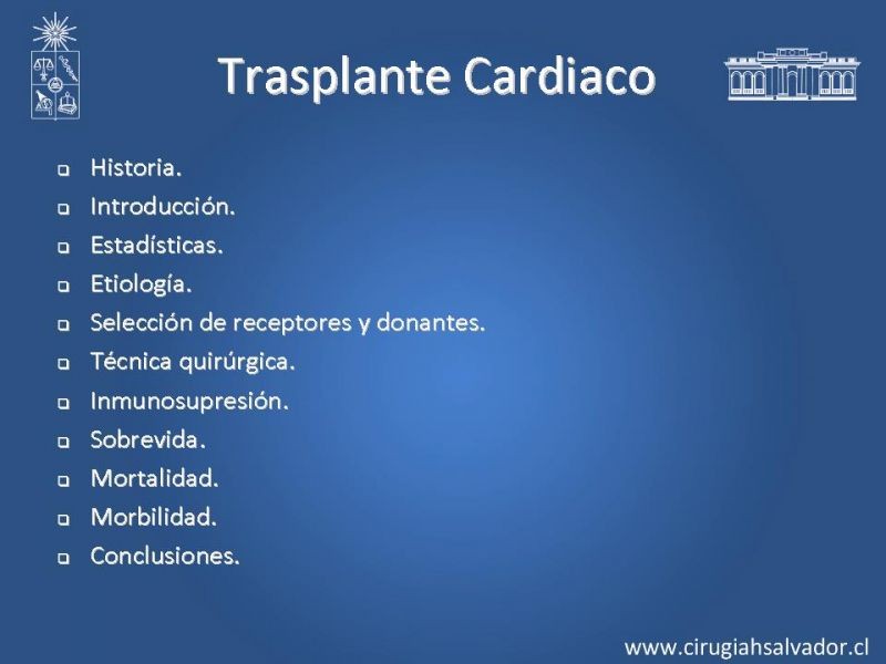 Diapositiva 1 de Trasplante Cardiaco
