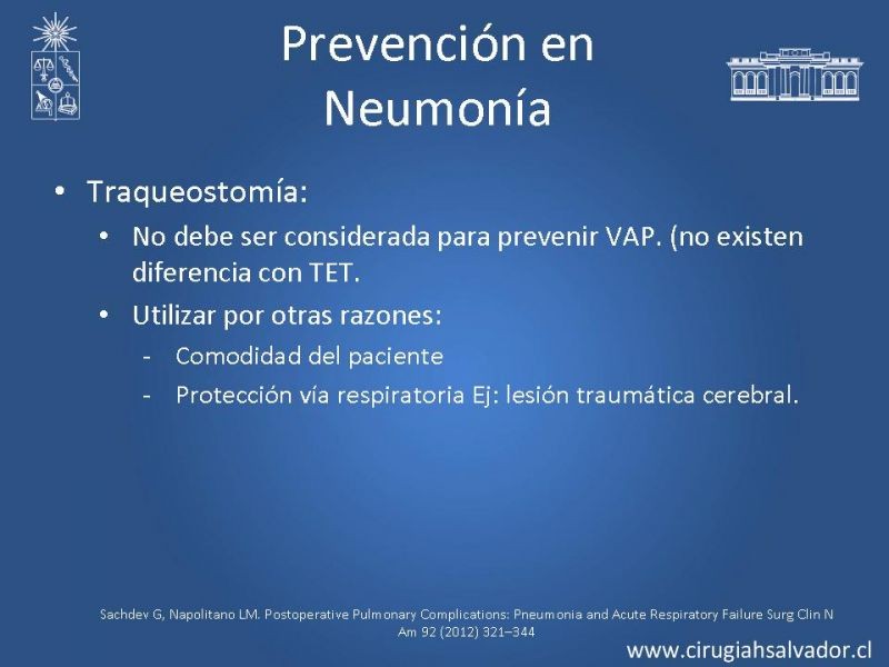 Diapositiva 49 de Complicaciones Respiratorias en el Postoperatorio: Neumonía y Falla Ventilatoria
