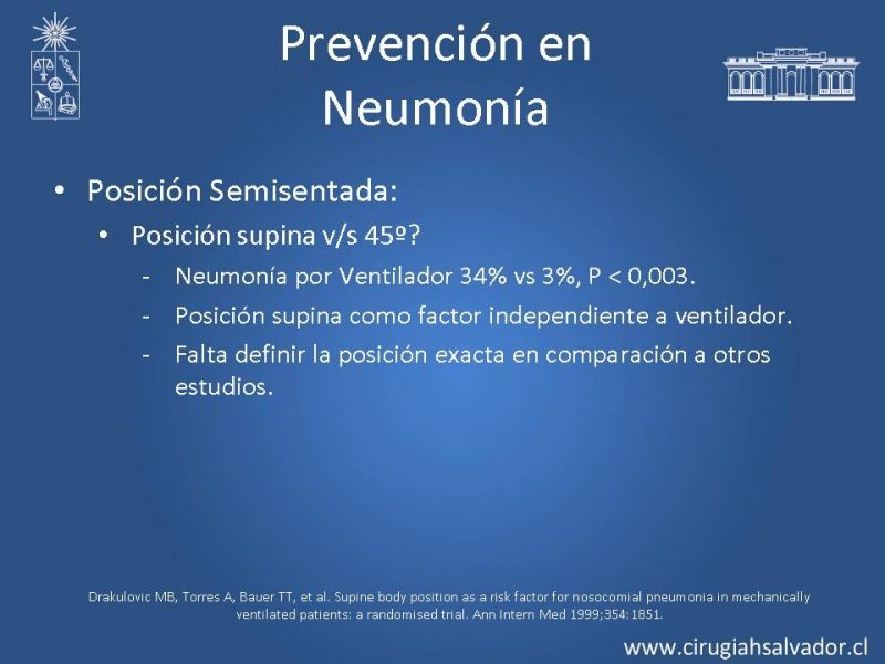 Diapositiva 44 de Complicaciones Respiratorias en el Postoperatorio: Neumonía y Falla Ventilatoria
