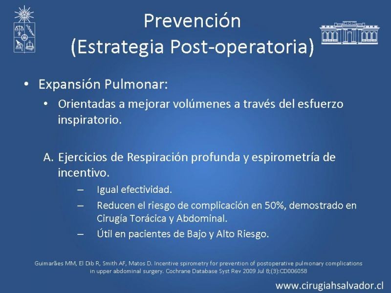 Diapositiva 16 de Complicaciones Respiratorias en el Postoperatorio: Neumonía y Falla Ventilatoria