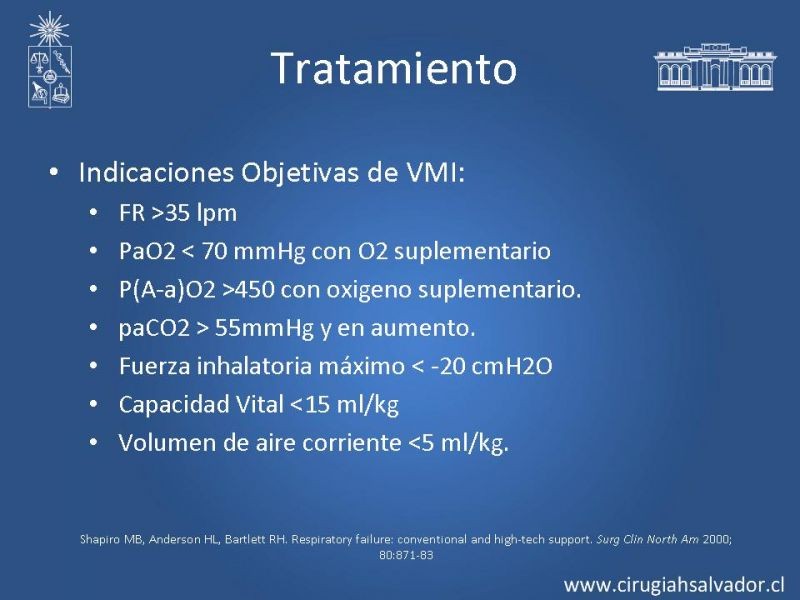 Diapositiva 61 de Complicaciones Respiratorias en el Postoperatorio: Neumonía y Falla Ventilatoria