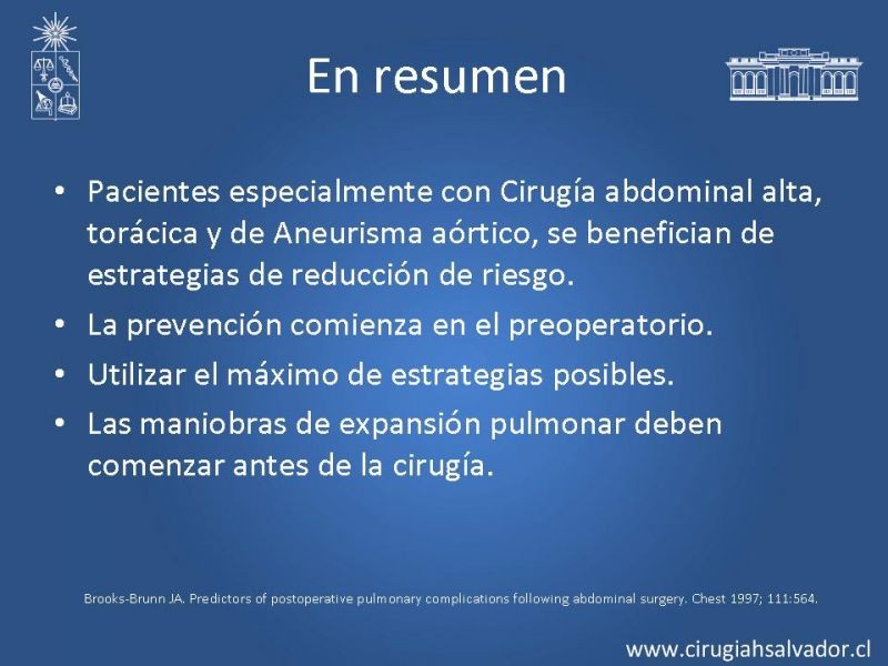 Diapositiva 63 de Complicaciones Respiratorias en el Postoperatorio: Neumonía y Falla Ventilatoria