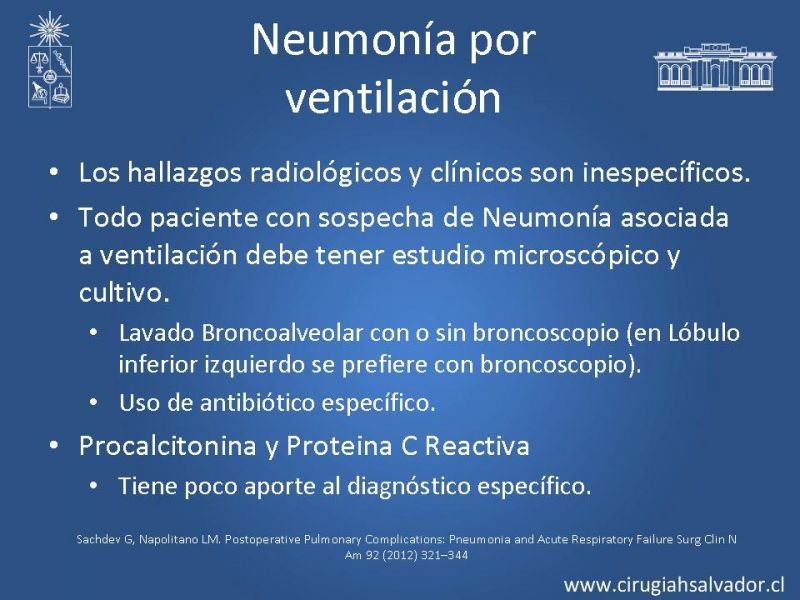 Diapositiva 30 de Complicaciones Respiratorias en el Postoperatorio: Neumonía y Falla Ventilatoria