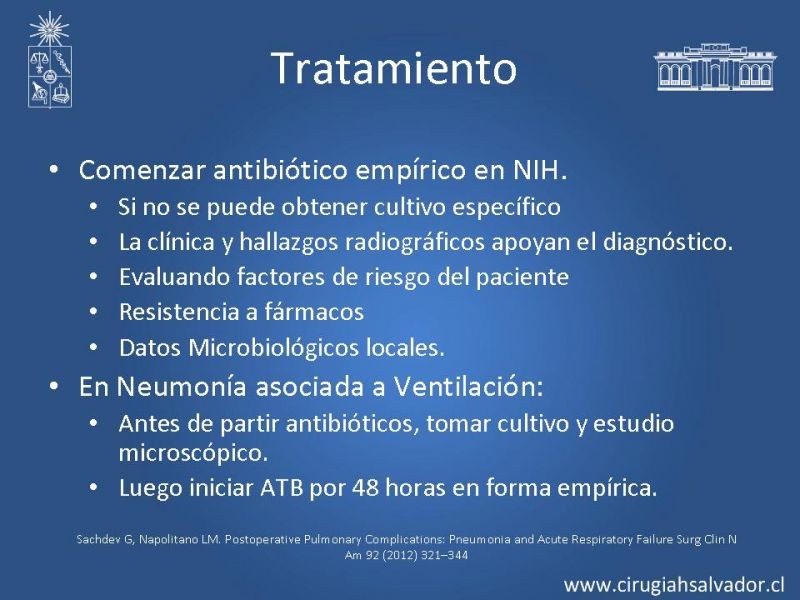 Diapositiva 31 de Complicaciones Respiratorias en el Postoperatorio: Neumonía y Falla Ventilatoria