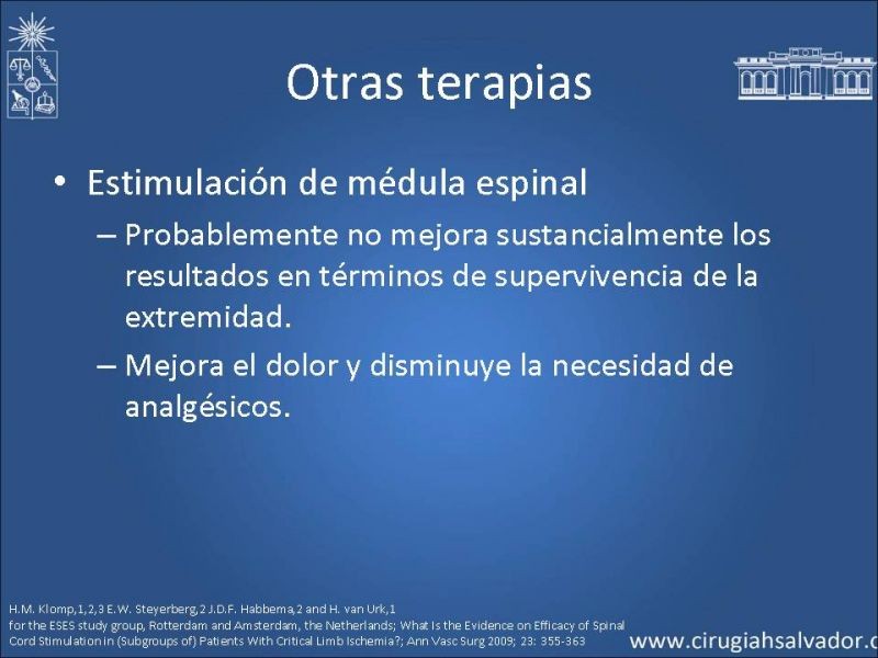 Diapositiva 30 de Tratamiento Actual de la Isquemia crítica EEII