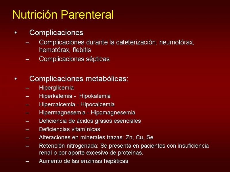 Diapositiva 12 de Nutrición Parenteral