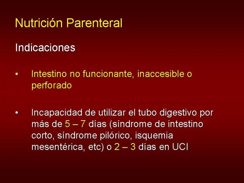 Diapositiva 3 de Nutrición Parenteral