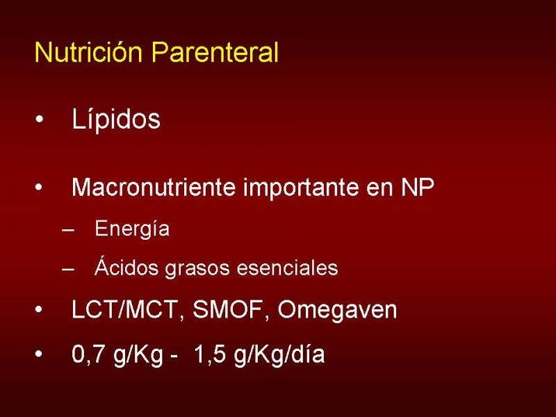 Diapositiva 9 de Nutrición Parenteral